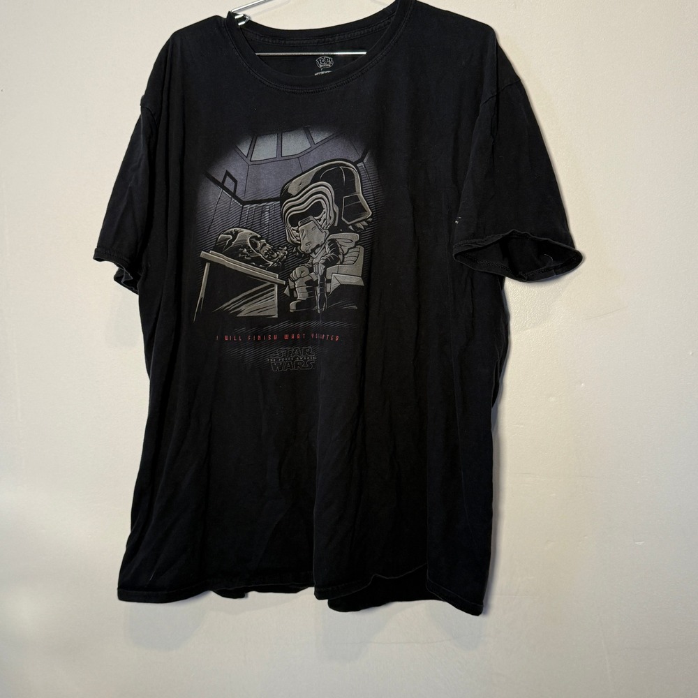 Funko Pop Star Wars Kylo Ren I Will Finish What You Started Black Shirt 2XL